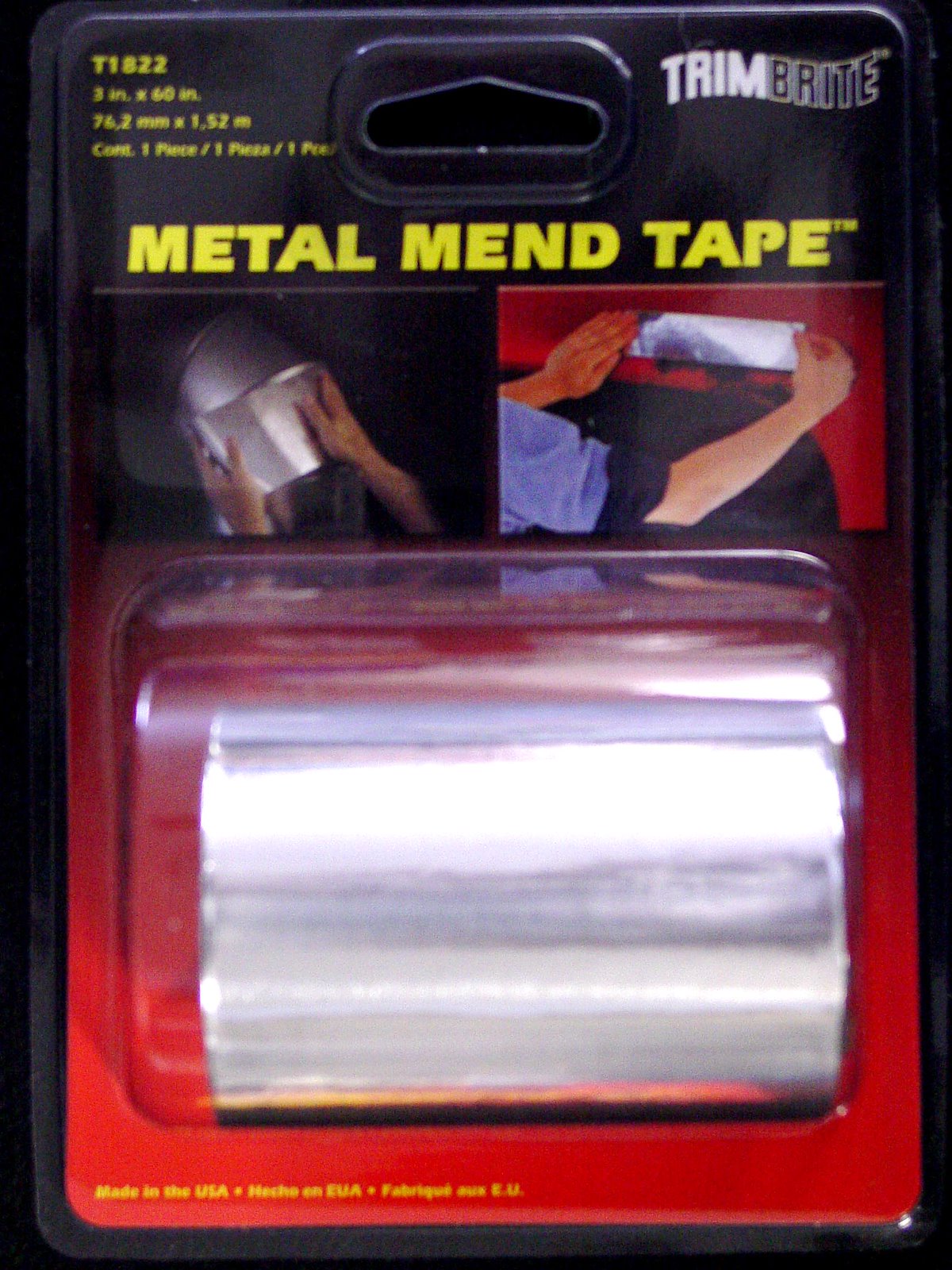 Trimbrite Multi Purpose Tape, Aluminum Tape, 3 in x 5 ft - T1822