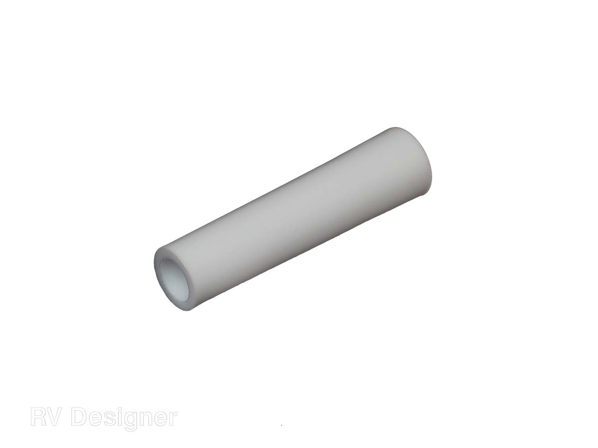 RV Designer Door Stop Bumper, White, 2-7/8 in Length - E229