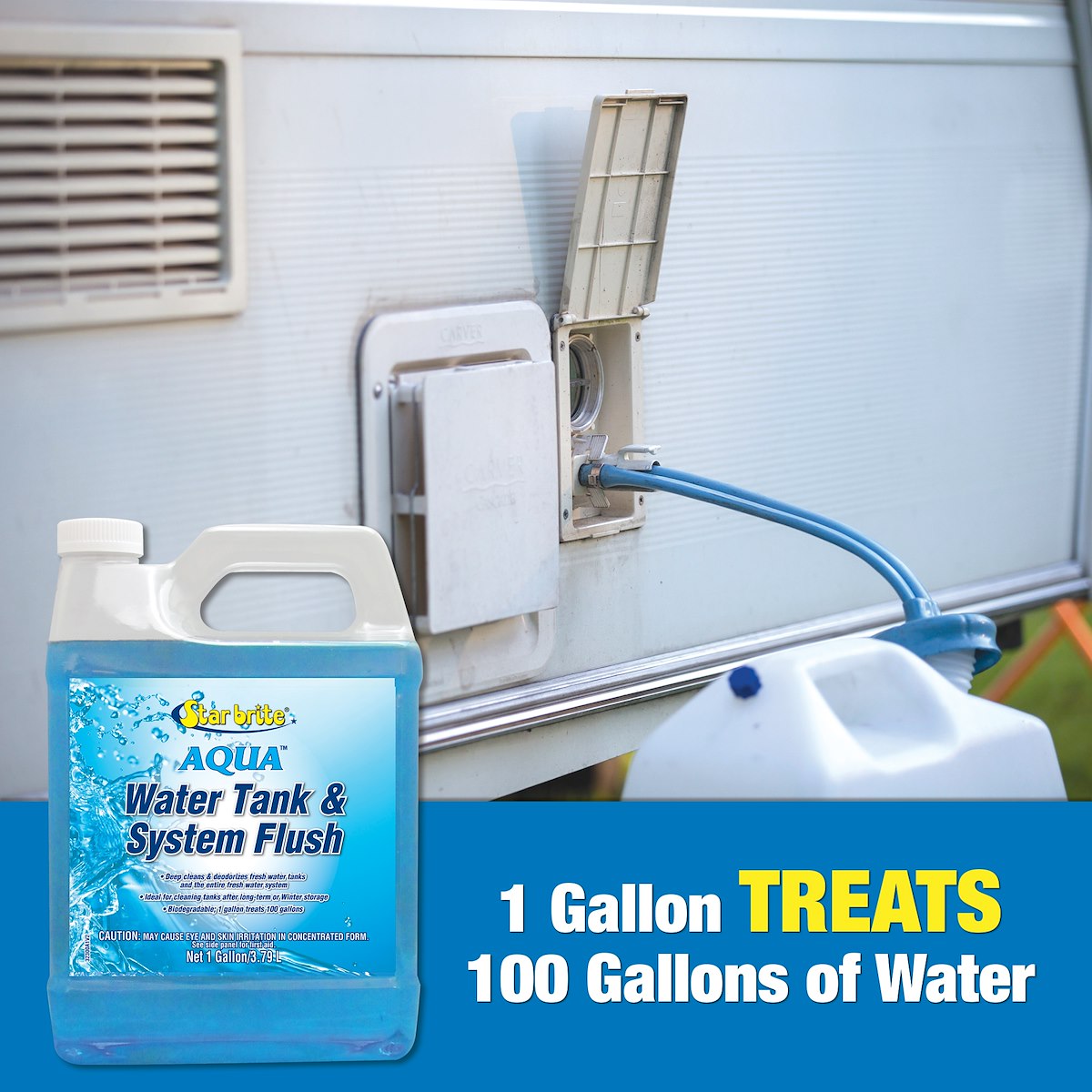 Star Brite Fresh Water System Cleaner, 1 gal Solution Cleans Up To 100 gal Of Water, 1 gal Jug, Pack of 4 - 032300