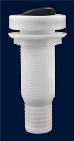 Attwood Marine Scupper, Fits 1-1/2 in Inside Diameter Hose, White - 3881-1