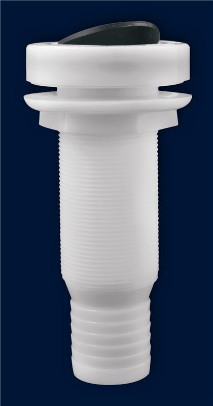 Attwood Marine Scupper, Fits 1-1/2 in Inside Diameter Hose, White - 3881-1