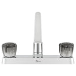 Dura Faucet Faucet, 2 Smoked Acrylic Knob Handle, Chrome Plated/Plastic, 2 Hole Application - DF-PK600S-CP