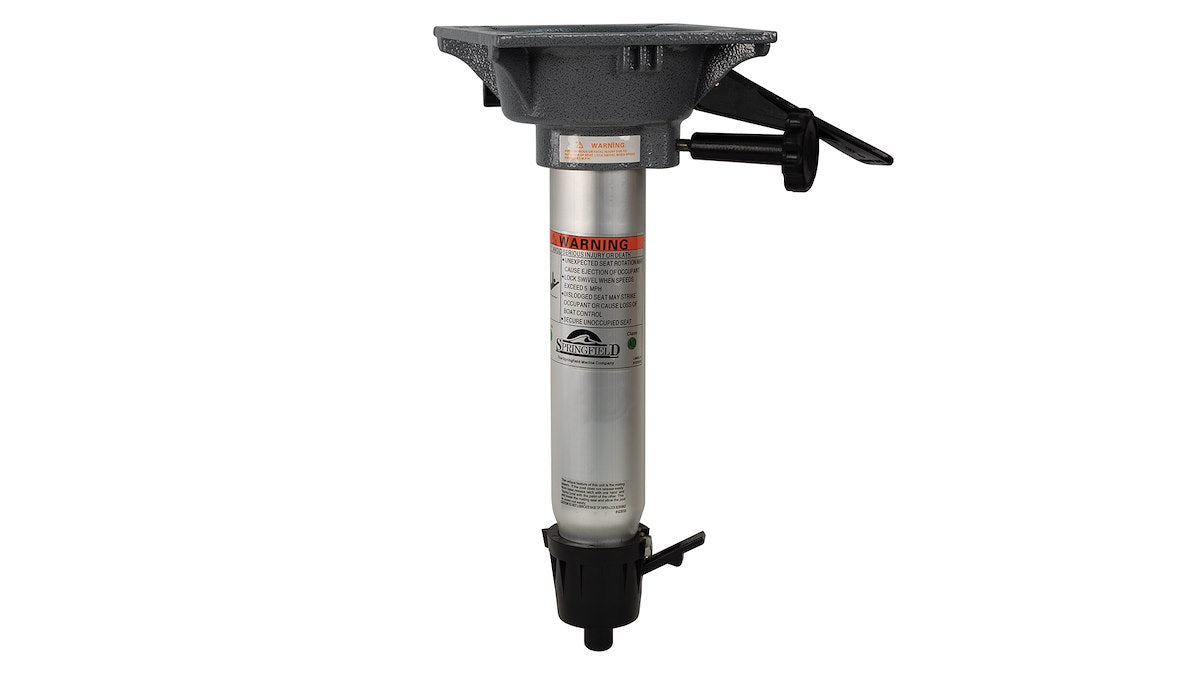 Springfield Marine Boat Seat Pedestal, 13 in Post Height, 2-3/8 in Post Diameter, Aluminum - 1600607-L