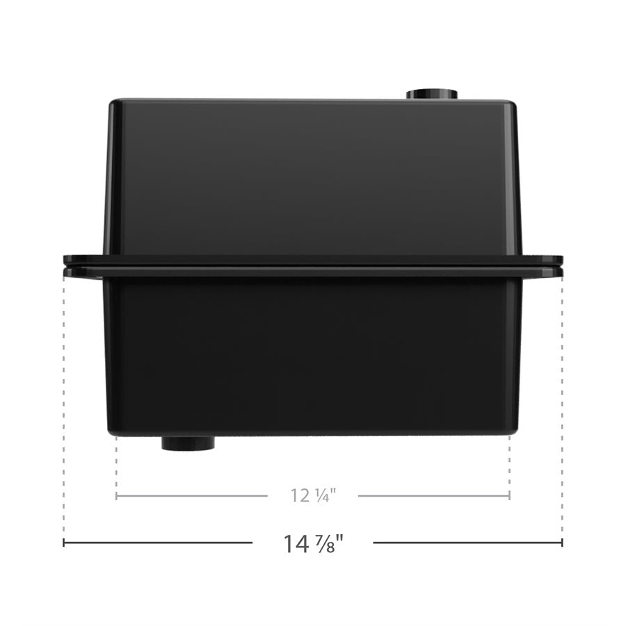 Camco Battery Box, Fits Group 24 Batteries, 14-7/8 in Height x 9-5/8 in Width x 10-1/4 in Depth, Black - 55371