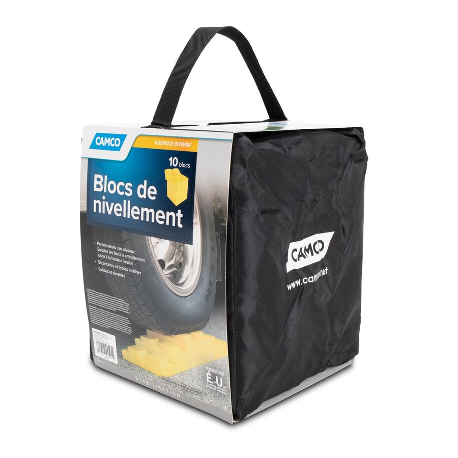 Camco Leveling Block, 8-1/4 in Length x 8-1/4 in x 1 Height, 4000 lb Capacity, Set Of 10 - 44505