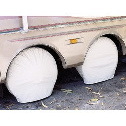 Adco Tire Cover, Fits 24 in To 26 in Diameter Tires, Polar White, Set Of 2 - 3954