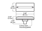 Peterson Manufacturing Clearance Light, Incandescent, 3.88 in Length x 1.80 in Width x 0.52 in Height, Red Lens - V132R