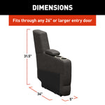 Lippert Console, Seismic Theater Series, 5 in Width x 34 in Depth x 31-1/2 in Height - 2024044202
