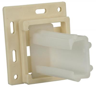 JR Products Drawer Slide Socket, Fits 2.125 in Deep, 0.375 x 0.850 in Track Opening - 70725