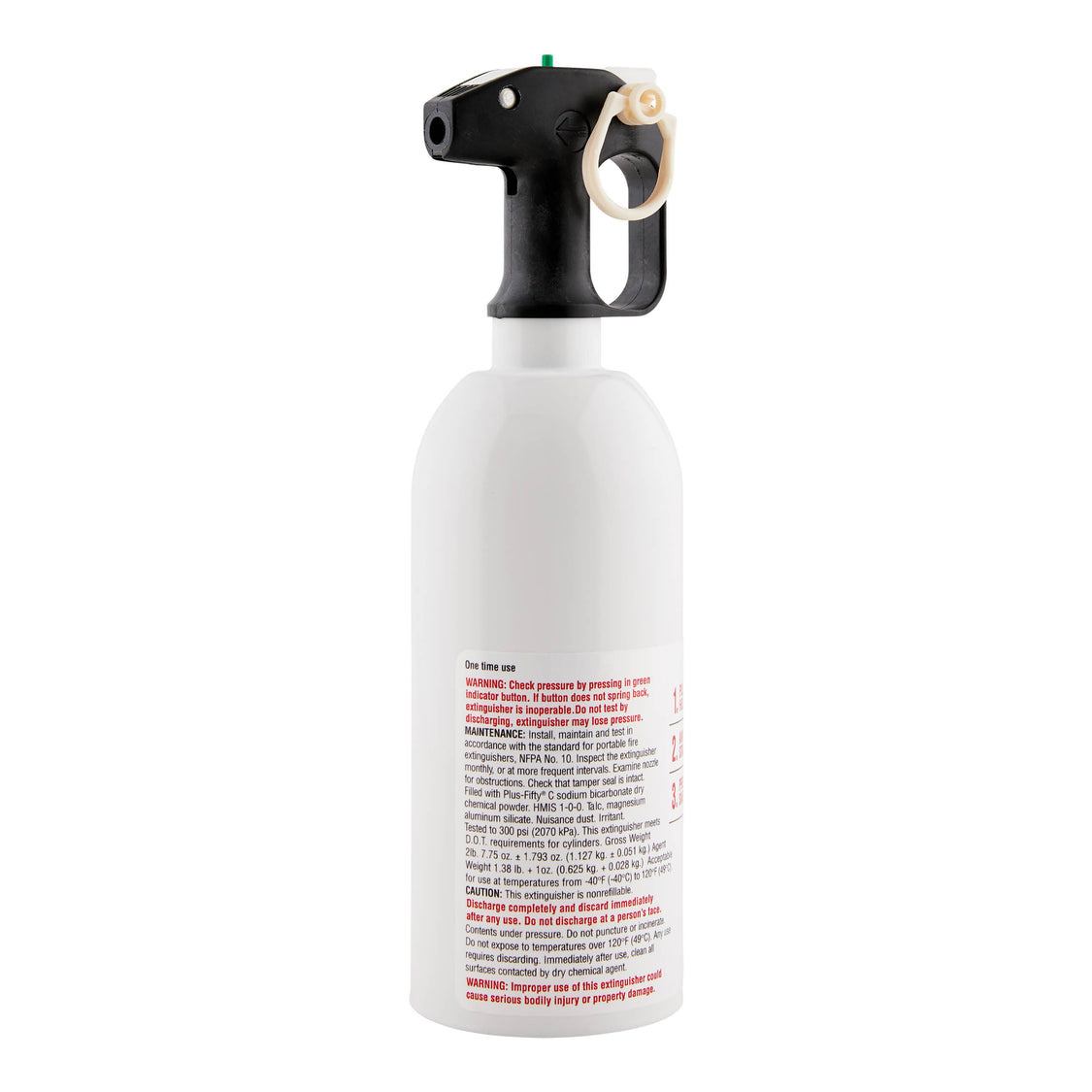 BRK Electronics Fire Extinguisher, UL Rated 5-B:C, 1.4 lb Bottle, Steel - KITCHEN5