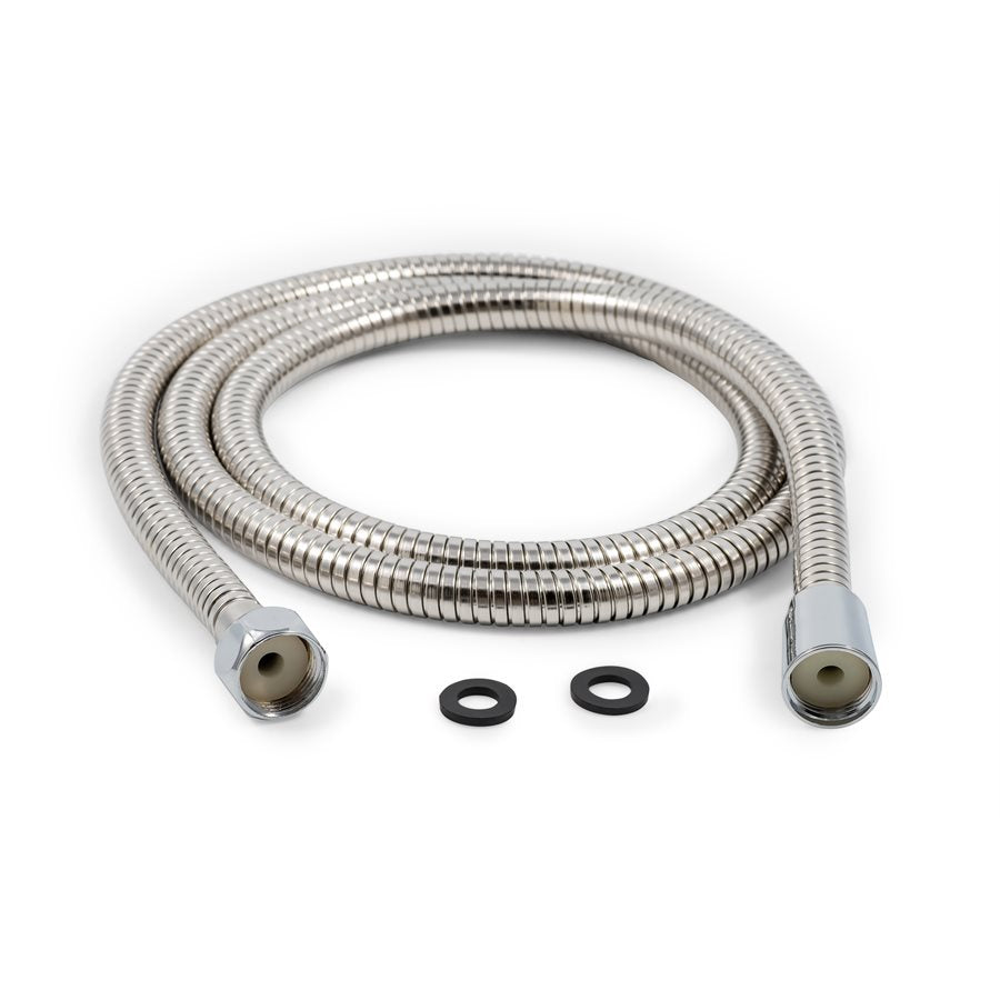 Camco Shower Head Hose, 60 in Length, Fits Standard 1/2 in Shower Arm, Chrome - 43716