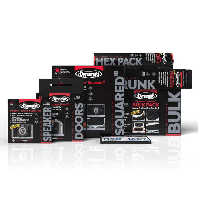 Dynamat Sound Dampening Kit, 0.60 in Thick Butyl with 0.004 in Thick Aluminum Face, 32 in Length x 18 in Width, 1 sheet - 10425