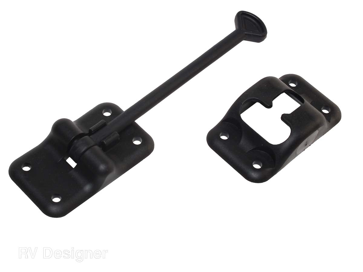 RV Designer Door Holder, 6 in Length, Black - E236