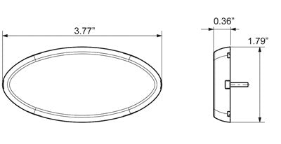 Optronics Clearance Light, MCL0030 Series, LED, 4 in Width x 2 in Height x 0.7 in Depth - MCL0030ABB