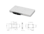 Minn Kota Trolling Motor Mount, RTA-17, White, With Stainless Steel Mounting Hardware/Locking Pin - 1854017