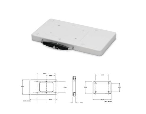 Minn Kota Trolling Motor Mount, RTA-17, White, With Stainless Steel Mounting Hardware/Locking Pin - 1854017
