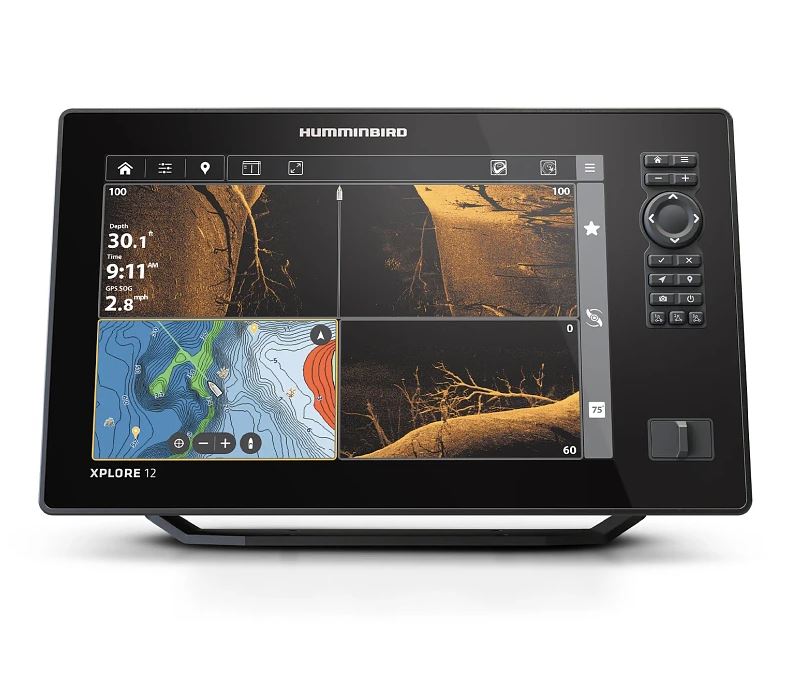 Humminbird Fish Finder, 12 in LCD Display, Preloaded With 13 USA And Canada Regions - 412020-1