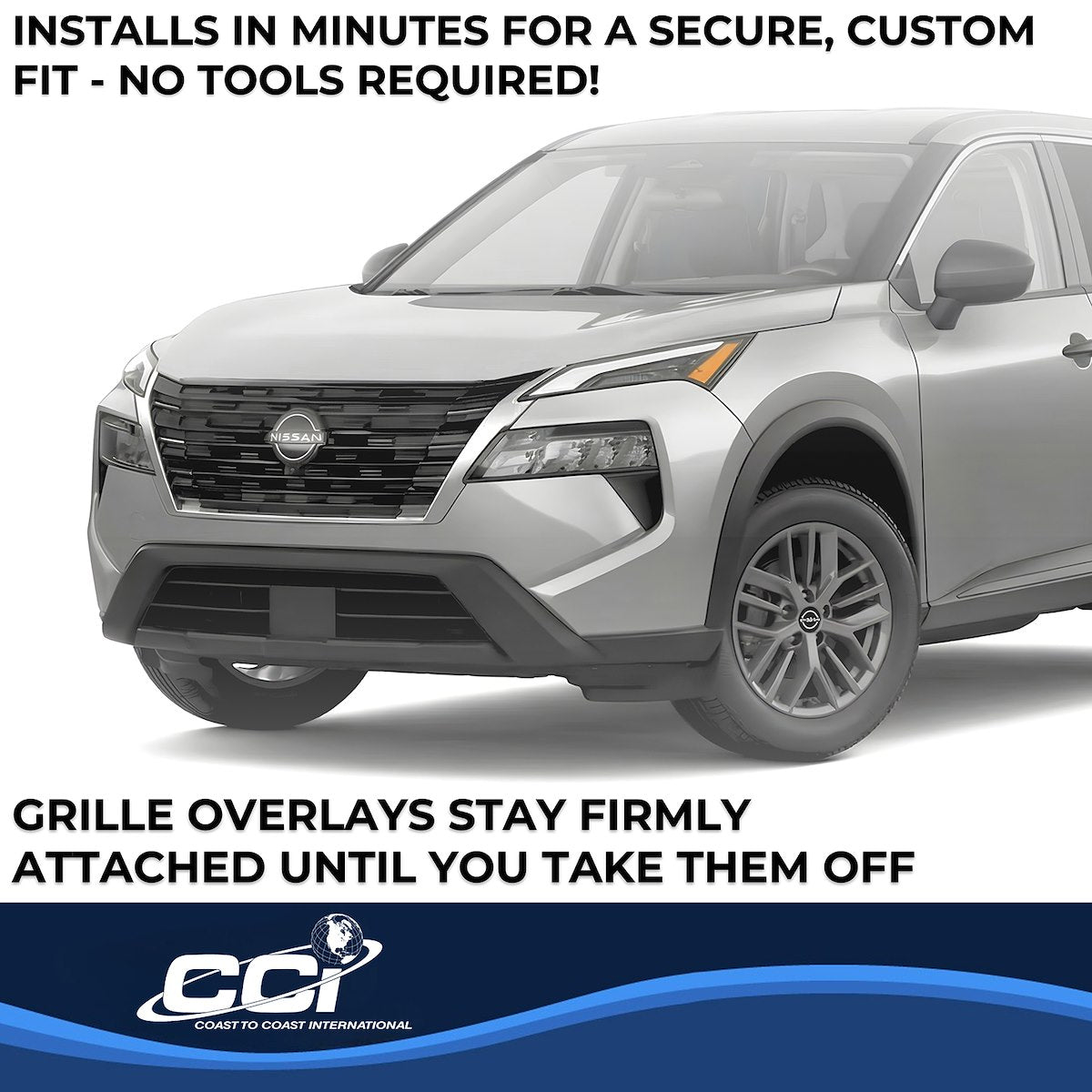Coast2Coast Grille Insert, 2 Piece, Gloss Black - GI209BLK