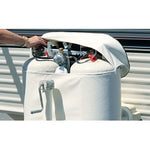Adco Propane Tank Cover, For Dual 40 lb - 10 gal Tank While Mounted, Polar White - 2114