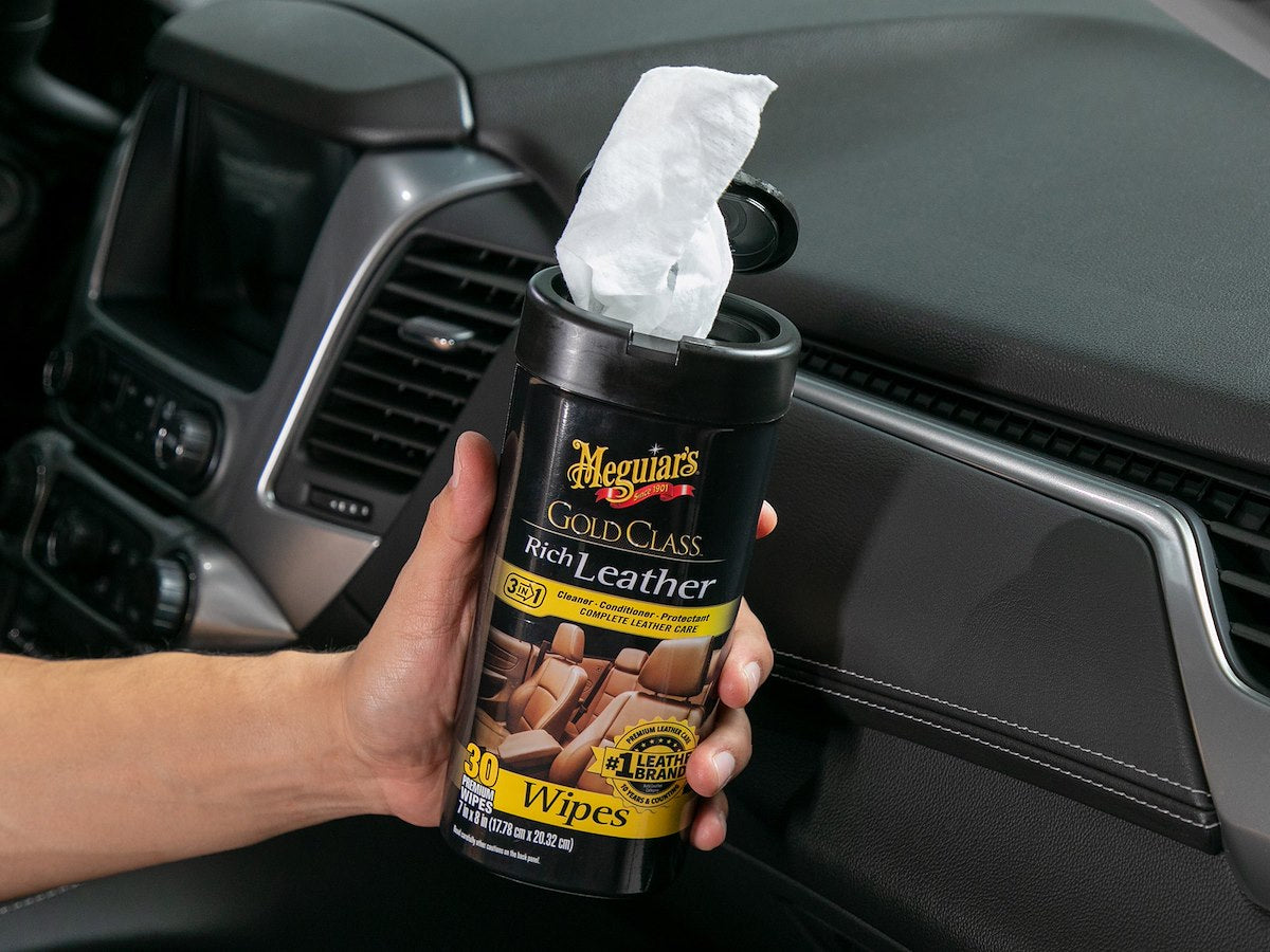 Meguiars Leather Conditioner, 25 Full Size Wipes - G10900
