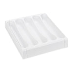 Camco Cutlery Tray, Adjustable From 9 in To 13 in Width x 1-3/4 in Height, With 5 Compartments, White - 43503