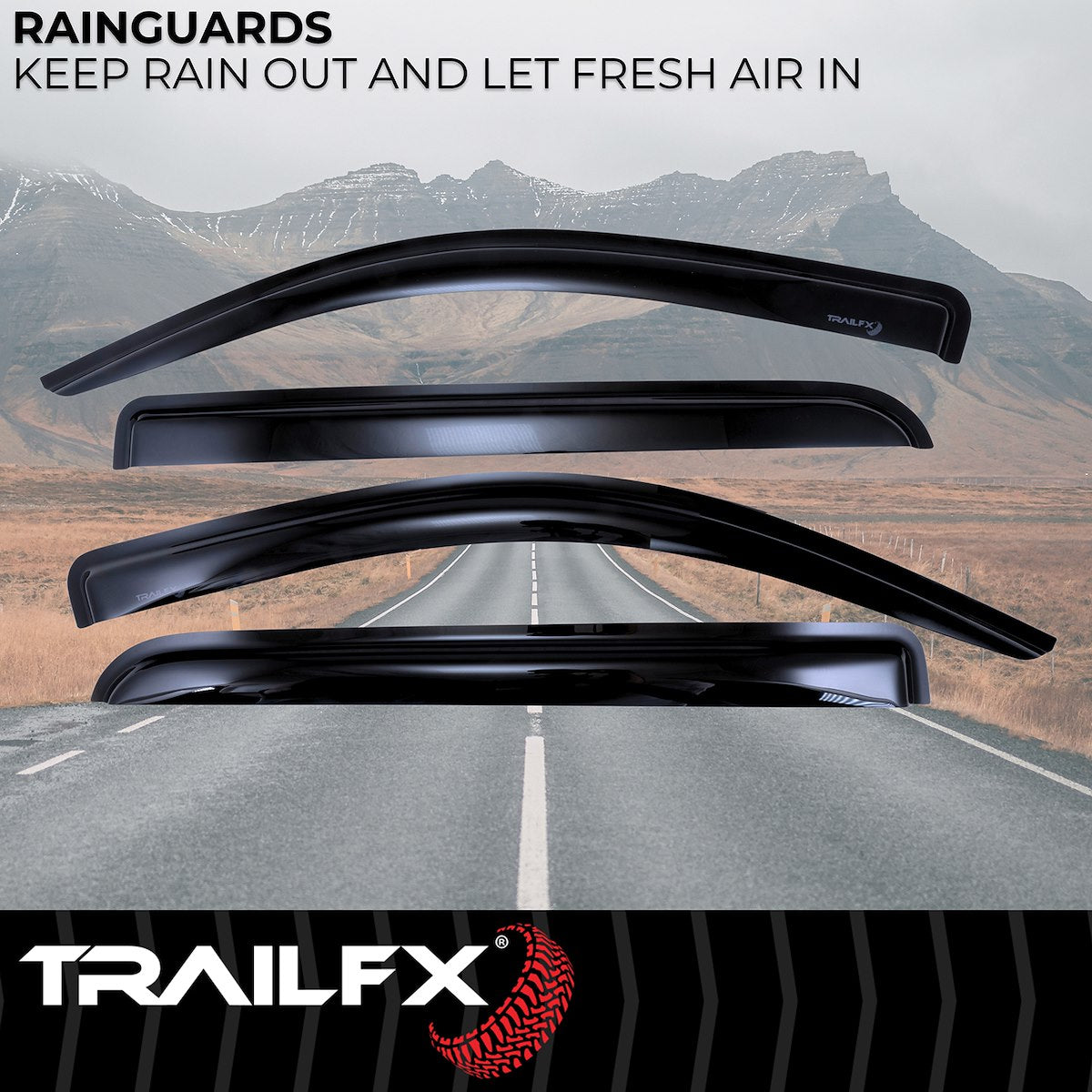 TrailFX Rainguard, TFX 4-PC Window Vents, Set Of 4 - 4536H
