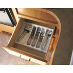 Camco Cutlery Tray, Adjustable From 9 in To 13 in Width x 1-3/4 in Height, With 5 Compartments, White - 43503