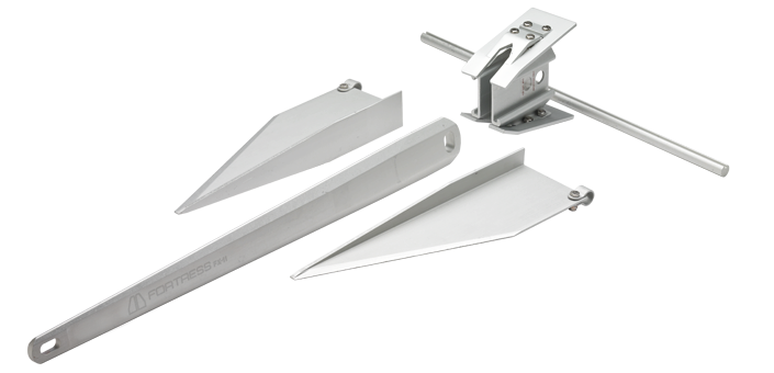 Fortress Anchor Anchor, Holds Up To 27 ft Length Boat/750 lb Holding Strength, 5 lb Weight, 25 in Length x 20 in Width - G-11