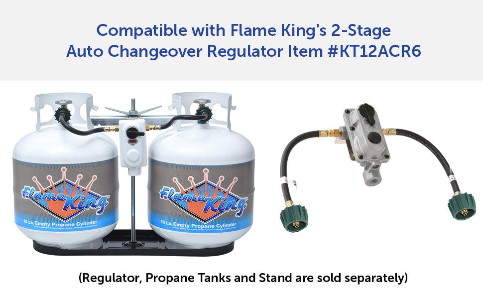 Flame King Propane Hose, Type 1 ACME Nut x 1/4 in Inverted Male Flare Connector, 18 in Length - E18INPT