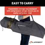 Lippert Camping Chair, 38-1/2 in Length x 42 in Height x 26 in Depth, 500 lb Weight Capacity - 2023053729