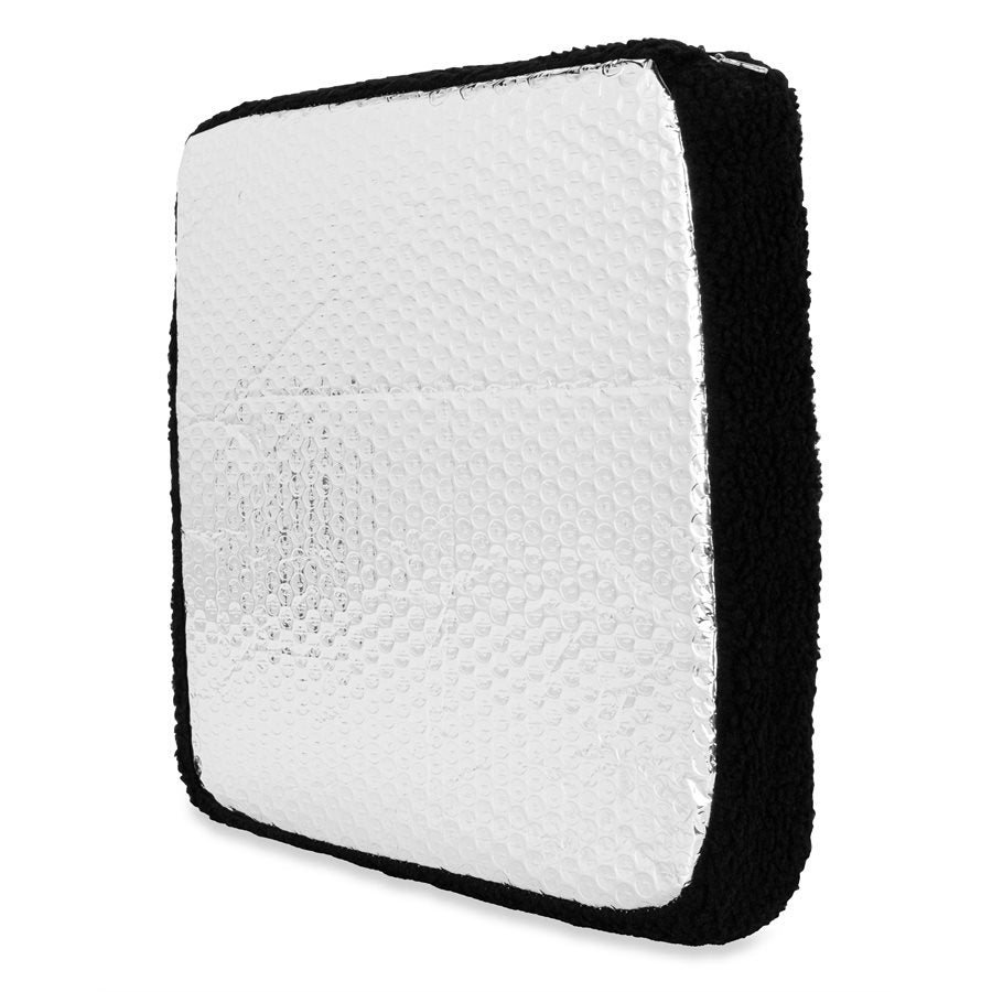 Camco Roof Vent Insulation, For 14 in x 14 in Vents, 2-3/4 in Foam With Reflective Backing And Synthetic Fleece Layer, Black - 45196
