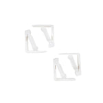 Camco Tablecloth Clamp, For Tables Up To 1-1/2 in Thick, White, Package of 4, Set of 4 - 51077