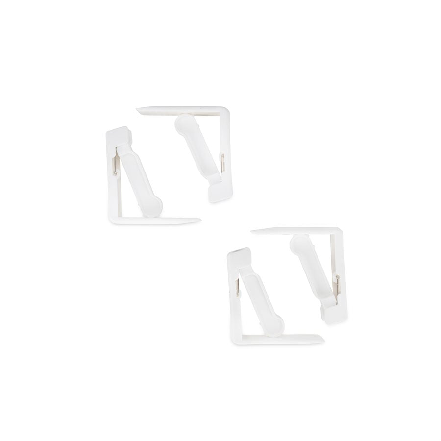Camco Tablecloth Clamp, For Tables Up To 1-1/2 in Thick, White, Package of 4, Set of 4 - 51077