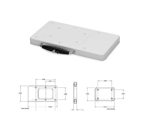 Minn Kota Trolling Motor Mount, RTA-17, White, With Stainless Steel Mounting Hardware/Locking Pin - 1854017