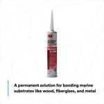 3M Adhesive Sealant, 3M 5200 Fast Cure, 10 oz Cartridge, White - 06520