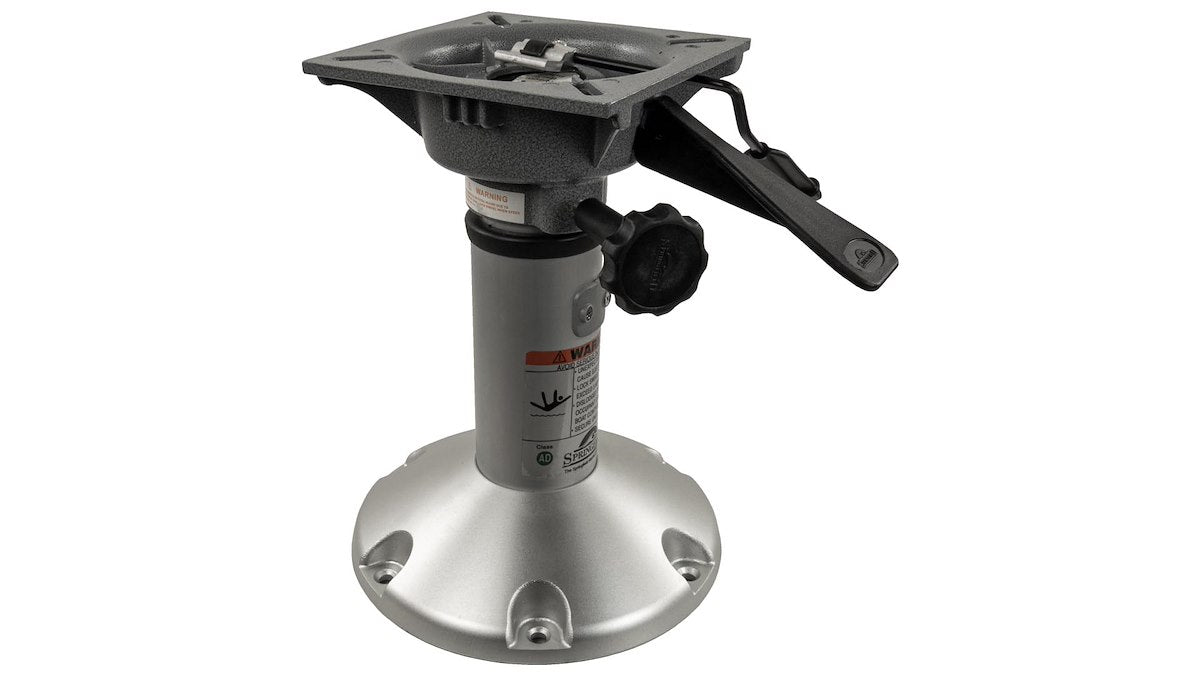 Springfield Marine Boat Seat Pedestal, 12 To 15-1/2 in Post Height, 2-3/8 in Post Diameter, Aluminum - 1250200-L1