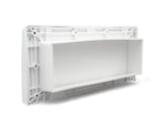 B&B Molders Wall Vent, 10-3/4 in Width x 4 in Height Cutout Dimension, Wind Tested To 190 Miles Per Hour, Polar White - 94278