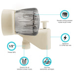 Dura Faucet Faucet, 2 Smoked Acrylic Knob Handle, 2 Hole Application, 1/4 Turn Washerless Cartridge Valve - DF-SA110S-BQ