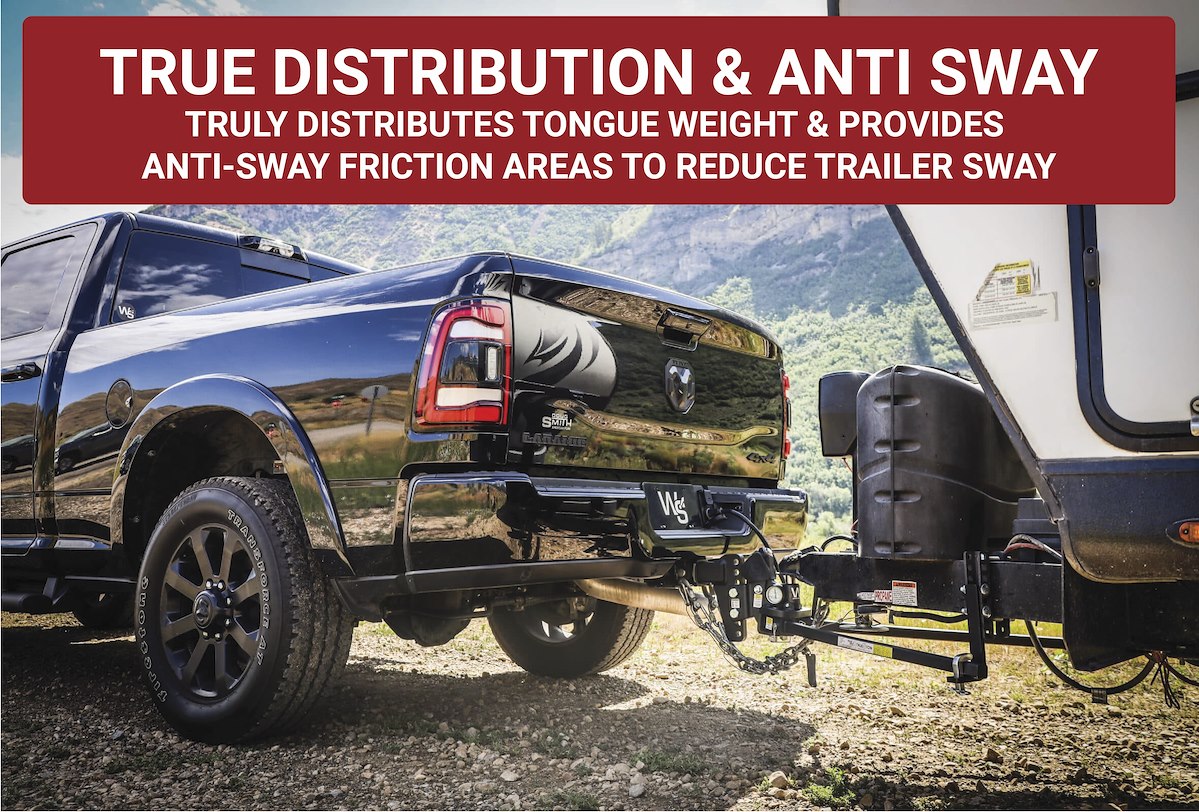 Weigh Safe Weight Distribution Hitch, 12500 lb Gross Trailer Weight, With 2 in Shank/6 in Drop, With 2-5/16 Stainless Steel Tow Ball - TTMW6-2XL