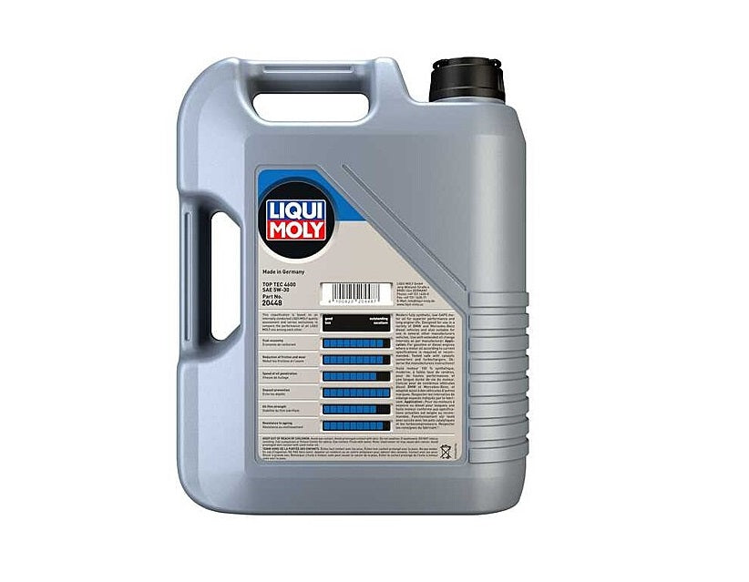Liqui Moly Oil, Top Tec 4600, SAE 5W-30, 5 Liter Jug - 20448