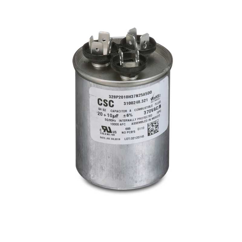 Dometic Air Conditioner Capacitor, 20/10 Farad, For 13500 And 15000 BTU Air Conditioner Units - 3313107.028