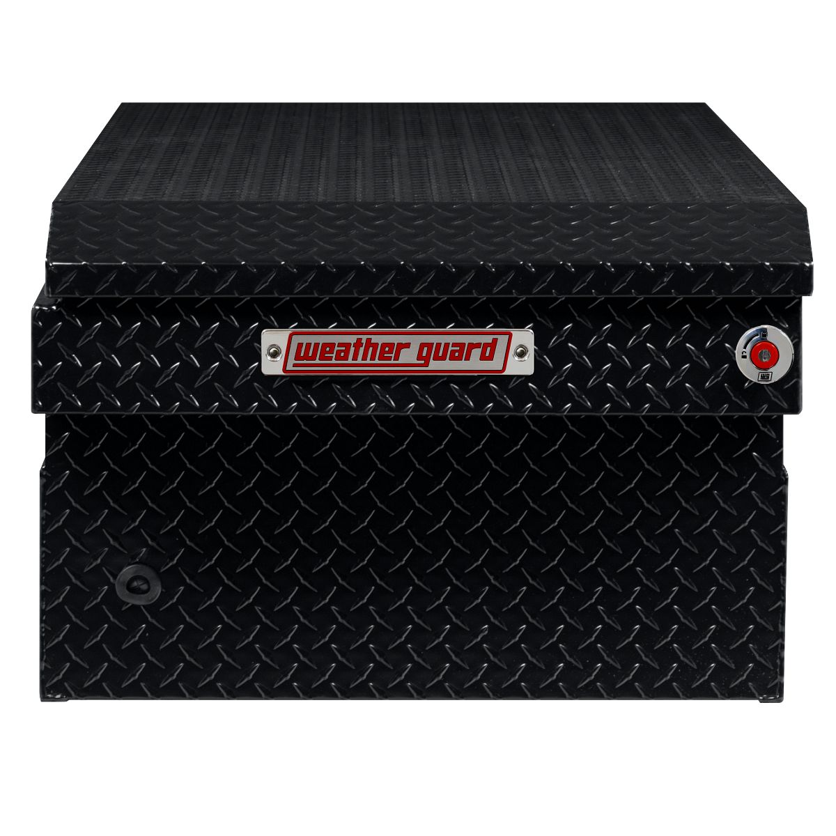 Weather Guard Tool Box, Gloss Black, Aluminum, 27-1/2 in Length x 72 in Width x 18-1/2 in Height - 117-5-04