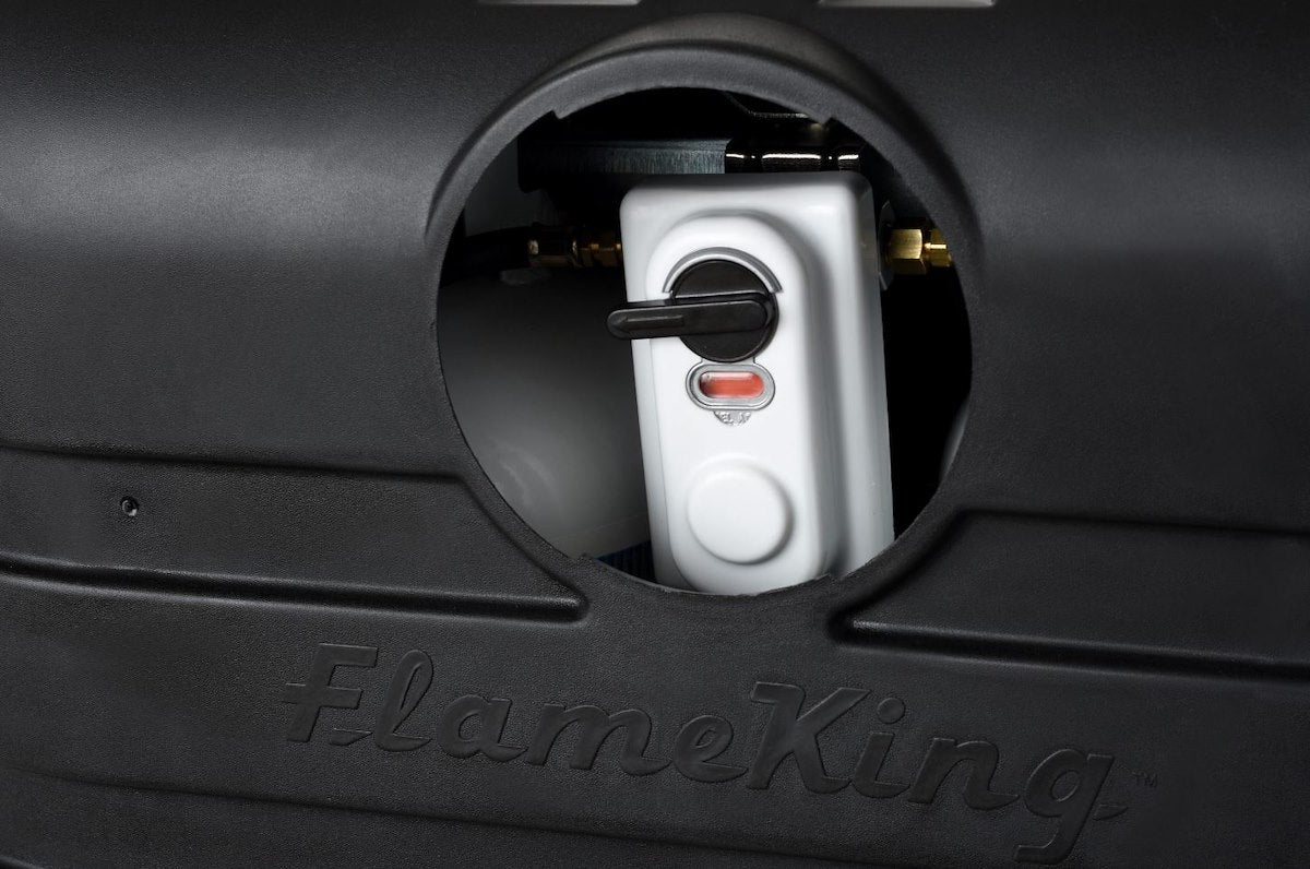 Flame King Propane Tank Cover, For Dual 20 lb Cylinder, Black, 29 in Width x 19-1/2 in Height x 14 in Depth - YSN-PCC-RV20