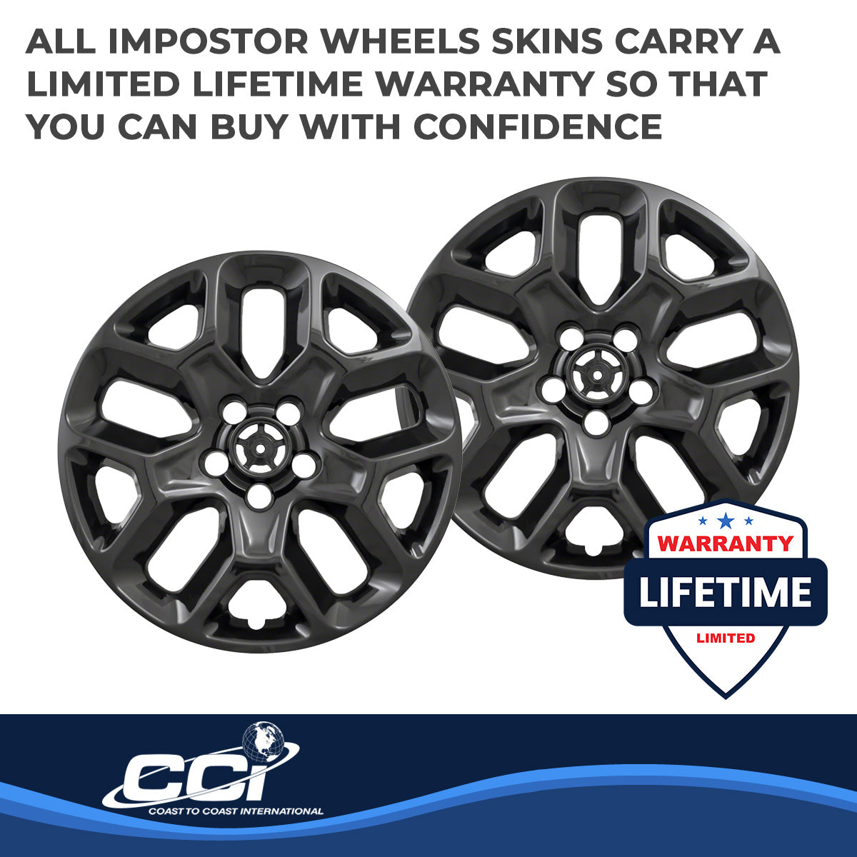 Coast2Coast Wheel Skins & Styled Wheel Covers IWCIMP386BLK product image 3