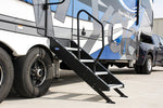 MOR/ryde Entry Step Hand Rail, Use With 1st Generation StepAbove 4 Step RV Steps, Black - STP214-006H