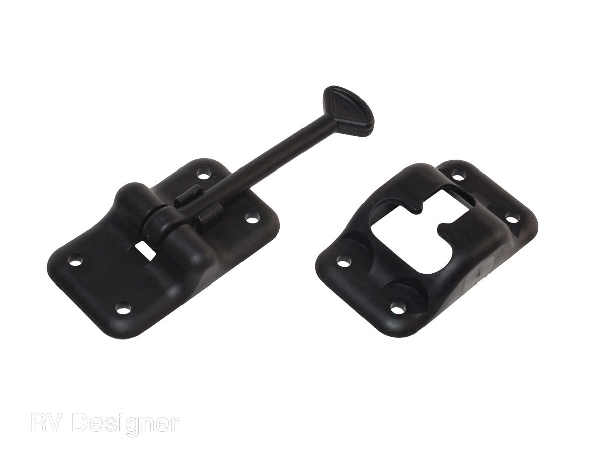 RV Designer Door Holder, 3-1/2 in Length, Black - E232