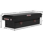 Weather Guard Tool Box, Gloss Black, Aluminum, 20 in Length x 72 in Width x 18 in Height - 127-5-04