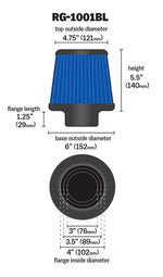 K&N Air Filter Elements RG-1001BL product image 6