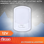 Arcon Interior Light - LED, White Lens, 7-1/4 in Length x 4.95 in Width, Bright White SMD LED - 20725N