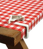 Coghlan's Tablecloth Clamp, For Tables Up To 2 in Thickness, White, Set Of 4 - 9211